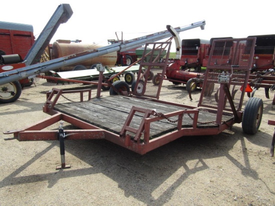 916. 216-267, SWATHER TRAILER WITH RAMPS, TAX / SIGN ST3