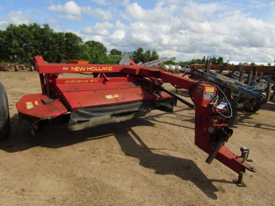 921. 352-871. NEW HOLLAND 411 9FT. DISCBINE, PLAINER COND., TAX / SIGN ST3