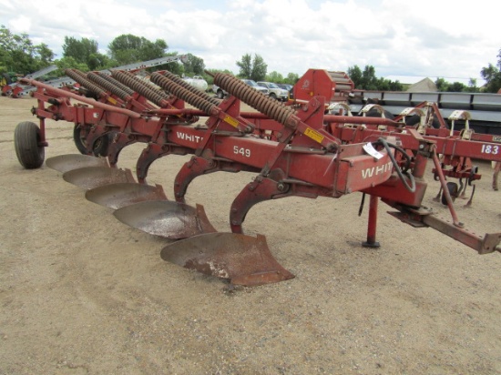 926. 221-910 WHITE # 549 5 X 16 SEMI MOUNT SPRING RESET PLOW, TAX / SIGN ST