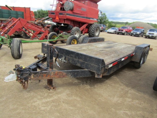 942. 385-985. 2006 LANE 18 FT. TANDEM AXLE UTILITY TRAILER, RAMPS, YOUR BIS PLUS: TAX, LICENSE,