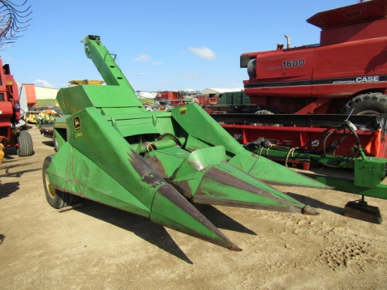 951. 404-1053. JOHN DEERE 300 CORN PICKER WITH 244 (2RW) CORN HEAD, CONTROLA, TAX / SIGN ST3
