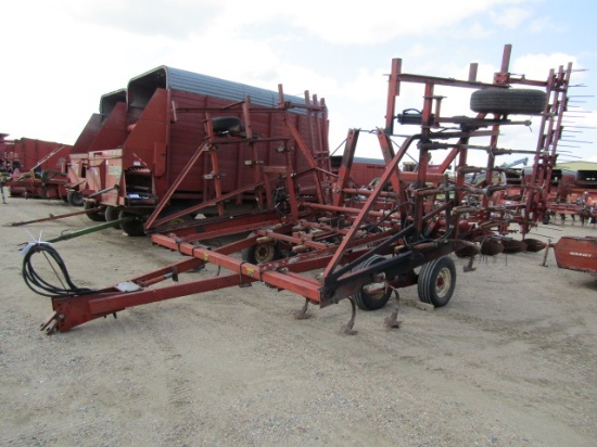 967. 417-1090, IH 25 FT. FIELD CULTIVATOR, WALKING TANDEMS, 3 BAR HARROW, TAX / SIGN ST3