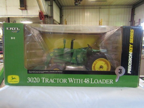 903. 1/16 ERTL JD 3020 W/48 LOADER, PRECISION KEY SERIES 3, NIB