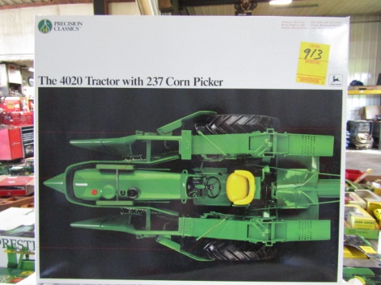 913. 1/16 ERTL JD 4020 WITH CORN PICKER, PRECISION # 14, NIB