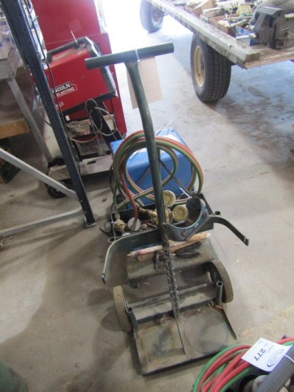 276, ACETYLENE TORCH SET WITH GAUGES AND CART, TAX
