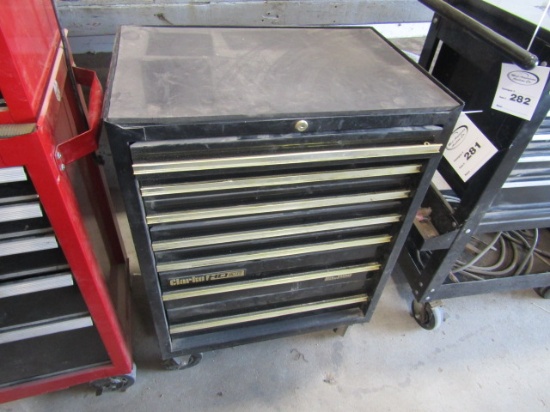 281. CLARKE 7 DRAWER TOOL CHEST ON CASTERS, TAX