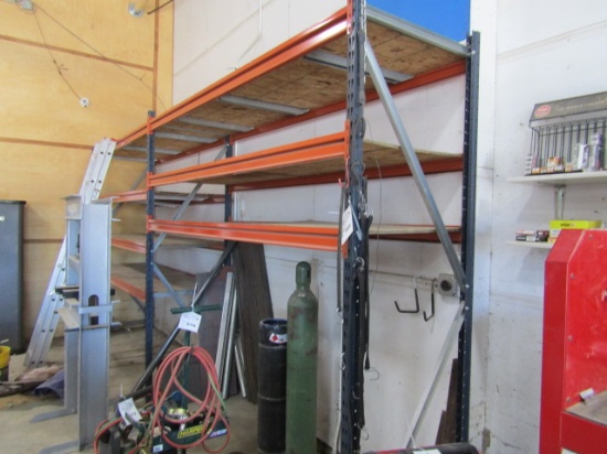 285. 16 FT. OF ADJUSTABLE PALLET RACKING, 7 SHELVES, TAX