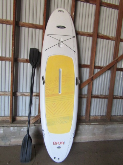 290. UNUSED PELICAN BAJA 100 PADDLE BOARD, (2) PADDLES, TAX