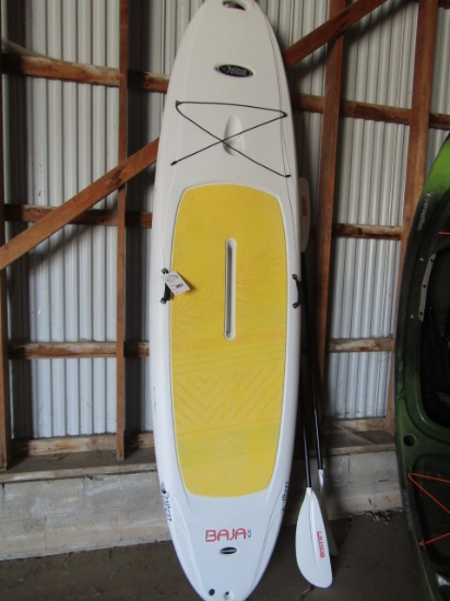 291. UNUSED PELICAN BAJA 100 PADDLE BOARD, (2 ) PADDLES) TAX