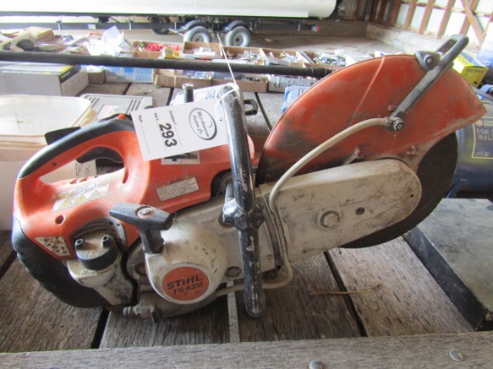 293. STIHL TS 420 GAS POWERED CEMENT SAW, TAX