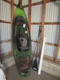 289. UNUSED PRECEPTION 9’  KAYAK, 2 PADDLES, TAX