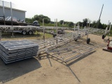 313. RIDGELING 40 FT. ALUMINUM ROLL IN DOCK, 4 FT. L ADDITION, POLY WHEELS,