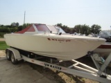 319. 1969 CHRIS CRAFT 19 FT. 6 INCH LANCER FIBERGLASS RUNABOUT, 283 CHEV V8