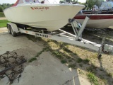 320. 2000 TOW MASTER TANDEM AXLE BUNK STYLE ALUMINUM BOAT TRAILER, 7 K AXLE