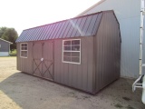 322. VERY NICE OLD HICKORY 10‘ X 20’ SIDE LOFTED BARN STYLE PORTABLE BUILDI
