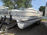 325. 2004 PREMIER SUNCRUISER 22 FT. PONTOON, 2004 HONDA FOUR STROKE OUTBOAR