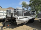 329. 1995 WEERS SUN DECK 24 FT. PONTOON, 2205 EVINRUDE 75 H.P. E TECH OUTBO