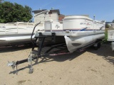 335. 2001 GODFREY 22 FT. AQUA PATION PONTOON, 1999 EVINRUDE 50 H.P. FOUR ST