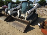 347. 2013 MELROE MODEL T-750 TRACK STYLE DIESEL BOBCAT SKID LOADER, POWER B