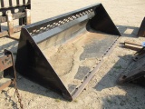 359. NICE 108 INCH SKID LOADER MOUNTED SNOW BUCKET, TAX