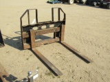 362. SET OF 44” SKID LOADER PALLET FORKS, TAX