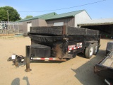 368.2015 MIDSOTA VERS-DUMP 84” X 14’ TANDEM AXLE HYD. DUMP TRAILER, WOODEN