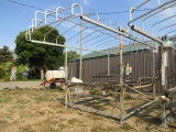 373. PIER PLEASURE ALUMINUM SOLAR / 110 VOLT POWERED PONTOON LIFT,  COVER,