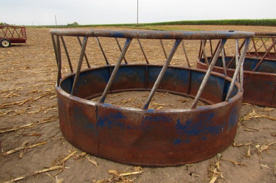 1204. 9 FT. HD ROUND BALE FEEDER WITH HAY SAVER