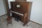 957. HAMILTON PLAYER PIANO WITH SEVERAL ROLLS OF MUSIC AND CLAW FOOT PIANO