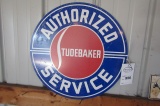 956. 24” ROUND STUDEBAKER SIGNE, SINGLE SIDE, OLDER REPRODUCTION