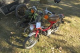 980. 1980 YAMAHA QT 50 MOPED MOTOR BIKE, VIN# 3L5224334, STARTS, RUNS, NEED