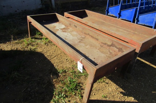 1300. 27” X 91” STEEL FEED BUNK, 22” HIGH