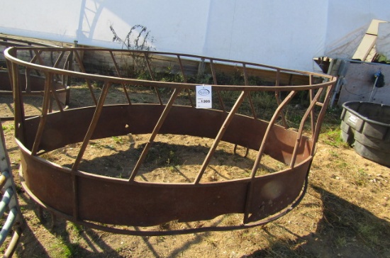 1305. OLDER ROUND BALE FEEDER, SOME BENDS