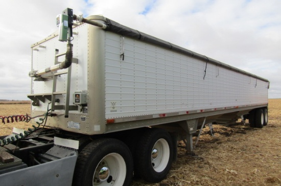 1282. 1993 WILSON PACE SETTER 43 FT. GRAIN TRAILER, 11R/24.5 TIRES, UPDATED