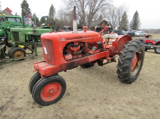 0776. 1952 Allis Chalmers Model WD Gas Tractor (Has Replaced WC Engine, Nar