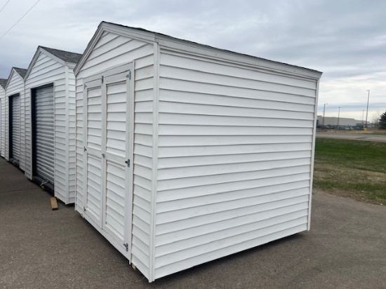 Lot: 1974. 8’ x 8’ Storage Sheds with Swing Doors, Approx 58” Opening White in Color,
