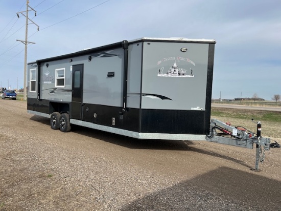 1981. 2023 8’ x 26’ V American Surplus Diamond Edition Ice Castle Fish House on GS Trailers
