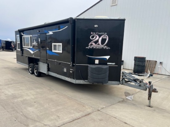 1989. 2018 8’ x 24’V American Surplus 20th Anniversary Edition Ice Castle Fish House on Berkon