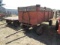 1309. STANHOIST 6 FT. X 12 FT. STEEL BARGE BOX WITH HYD. HOIST ON FOUR WHEE