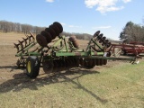 1327. JOHN DEERE BWF 18 FT. MANUAL FOLD WIND TANDEM DISC, DUAL WHEELS, NEED