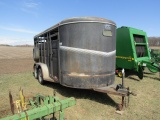 1333. 2003 S&S 6’ X 16’ TANDEM AXLE PULL TYPE STOCK TRAILER, CENTER GATE, F