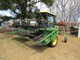 1339. 1982 JOHN DEERE MODEL 2320 GAS WINDRWOER, CAB, AC, HEAT, 13.6 X 25 IN