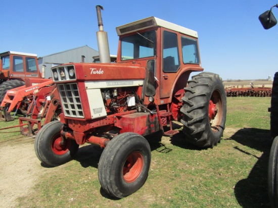 1399. IH Model 1566 Diesel Tractor, IH Cab, 20.8 X 38 Inch Rear Tires, Hub