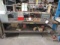 1495. WOODEN TOP 4’ X 8’ WORK BENCH WITH 4” VISE S ON ROLLERS