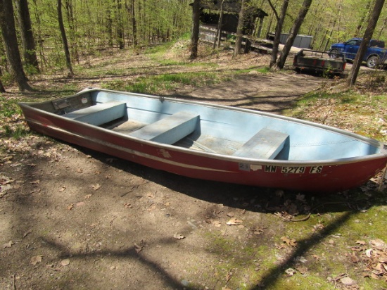 1435. APPLEBY 16 FT. ALUMINUM FISHING BOAT, YOUR BID PLUS: REGISTRATION & T