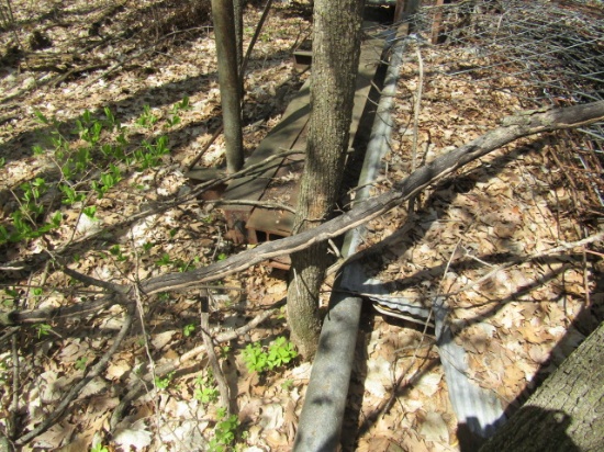 1446. GROUP CONSISTING OF I BEAMS AND IRON RACK