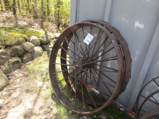 1448. (2) 48” STEEL WHEELS, ONE MONEY FOR THE LOT