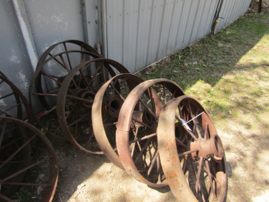 1450. (6) STEEL WHEELS 28” , ONE MONEY FOR THE LOT