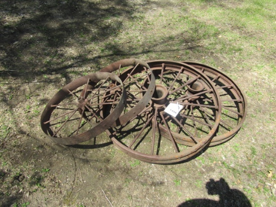 1456. (4) STEEL WHEELS, ONE MONEY FOR THE LOT