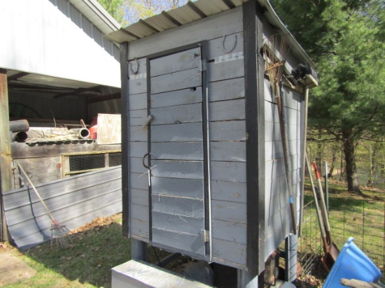 1560. SHOP BUILT WOOD FIRED SMOKER